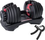 15 in 1 Adjustable Dumbbell 52.5lb with Fast Automatic Adjustable and Weight Plate for Body Workout Home Gym 52.5LB/24KG - Image 2