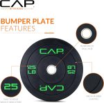 CAP Barbell 2-Inch Olympic Bumper Plate Weight Set | 100-370 lbs | Multiple Options - Image 3