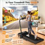 Walking Pad Treadmill with 9% Incline, 4-in-1 6.2MPH Treadmill for Home with Full Screen LED Display, 2.5HP Brushless Motor, 330 LB Weight Capacity, 12 HIIT Programs, Magnetic Remote Control - Image 3