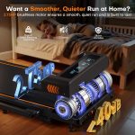 Walking Pad Treadmill with 9% Incline, 4-in-1 6.2MPH Treadmill for Home with Full Screen LED Display, 2.5HP Brushless Motor, 330 LB Weight Capacity, 12 HIIT Programs, Magnetic Remote Control - Image 5