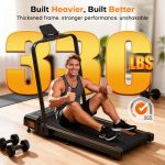 Walking Pad Treadmill with 9% Incline, 4-in-1 6.2MPH Treadmill for Home with Full Screen LED Display, 2.5HP Brushless Motor, 330 LB Weight Capacity, 12 HIIT Programs, Magnetic Remote Control - Image 6