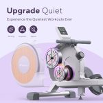 Rowing Machine, MERACH Bluetooth Magnetic Rower Machine with Dual Slide Rail, 16 Levels of Electromagnetic Resistance, Max 350lb Weight Capacity, App Compatible, Rowing Machines for Home Use - Image 3