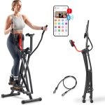 Sunny Health & Fitness Air Walk Elliptical, Low Impact Foldable Cross Trainer with 76 CM Stride for Home Exercise, Optional Exclusive SunnyFit App Enhanced Connectivity & Adjustable Resistance - Image 2