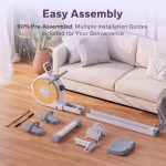 Rowing Machine, MERACH Bluetooth Magnetic Rower Machine with Dual Slide Rail, 16 Levels of Electromagnetic Resistance, Max 350lb Weight Capacity, App Compatible, Rowing Machines for Home Use - Image 6