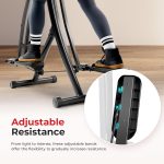 Sunny Health & Fitness Air Walk Elliptical, Low Impact Foldable Cross Trainer with 76 CM Stride for Home Exercise, Optional Exclusive SunnyFit App Enhanced Connectivity & Adjustable Resistance - Image 4