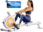 Rowing Machine, MERACH Bluetooth Magnetic Rower Machine with Dual Slide Rail, 16 Levels of Electromagnetic Resistance, Max 350lb Weight Capacity, App Compatible, Rowing Machines for Home Use - Image 10