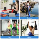 Exercise Bands Resistance Bands for Working Out, Workout Bands with Different Strengths, Elastic Band for Exercise, Physical Therapy Equipment, for Yoga, Strength Training, Pilates, Stretching - Image 5