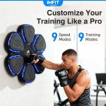 Music Boxing Machine Kids & Adult 2026 Bluetooth Music Punching Machine | Home Gym Equipment Beatpunch | Smart Wall Mount Workout Equipment Punch Boxing Machine | Free 2 Boxing Gloves, 9 Modes - Image 3