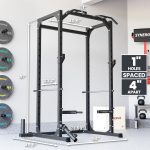 Synergee Power Rack Cage with J-Cups, Safety Arms, Pull Up Bar, Landmine & T Bar, Barbell Hold, Dip Station. Exercise Stand with 750lb Capacity. - Image 4