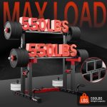 PASYOU Adjustable Squat Rack for Home Gym, Bench Press Rack Barbell Rack for Weight Lifting, 550LBS Multi-Function Fitness Squat Stand, Portable Strength Training Push Up Barbell Rack Stand - Image 3