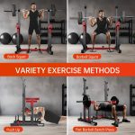 PASYOU Adjustable Squat Rack for Home Gym, Bench Press Rack Barbell Rack for Weight Lifting, 550LBS Multi-Function Fitness Squat Stand, Portable Strength Training Push Up Barbell Rack Stand - Image 5