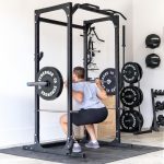Synergee Power Rack Cage with J-Cups, Safety Arms, Pull Up Bar, Landmine & T Bar, Barbell Hold, Dip Station. Exercise Stand with 750lb Capacity. - Image 8