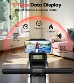 Rowing Machine, Magnetic Rowing Machines for Home Use with App Supported, 16/32 Levels Resistance Row Machine, 350 LB Weight Capacity, Upgrade to Double Slide Rail - Image 5