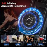 Exercise Bike, SLUNSE 5-in-1 Stationary Bike For Home Workout, Foldable Exercise Bike With 16 Levels Adjustable Magnetic Resistance,10DB Super-Silent Indoor Cycling Bike with 350lbs Weight Capacity - Image 7