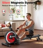 Rowing Machine, Magnetic Rowing Machines for Home Use with App Supported, 16/32 Levels Resistance Row Machine, 350 LB Weight Capacity, Upgrade to Double Slide Rail - Image 6