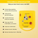 Mini AED Trainer, XFT AED Training Device Set English Language Voice Prompts First Aid Train Machine for Automated External Defibrillator Trainee Student XFT-D0009 - Image 3