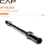 CAP Barbell 6 ft Olympic 2-Inch Solid Barbell | Black - Image 3