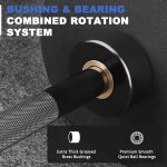 LIONSCOOL Premium 4ft/5ft/6ft/7ft Olympic Barbell for Strength Training, Weightlifting, 2 Inch EZ Curl Bar for Squats, Power Lifting, Deadlifts, Presses, Rows, 500lbs/700lbs/1000lbs Weight Capacity - Image 3