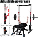 CANPA Multifunction Power Rack with Pull up Bar, Heavy Capacity and Adjustable Squat Stand Rack for Home Gym Equipment, Power Rack Cage - Image 4