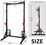 CANPA Multifunction Power Rack with Pull up Bar, Heavy Capacity and Adjustable Squat Stand Rack for Home Gym Equipment, Power Rack Cage - Image 5