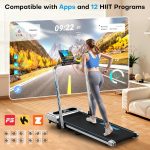 Walking Pad with 9% Incline, FOUSAE 3 in 1 6.2 MPH Treadmill for Home with Double Frame 330 LB Weight Capacity, 2.5 HP Under Desk Walking Pad Treadmill with 12 HIIT Programs, Magnetic Remote Control - Image 3