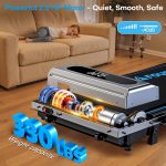 Walking Pad with 9% Incline, FOUSAE 3 in 1 6.2 MPH Treadmill for Home with Double Frame 330 LB Weight Capacity, 2.5 HP Under Desk Walking Pad Treadmill with 12 HIIT Programs, Magnetic Remote Control - Image 5