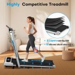 Walking Pad with 9% Incline, FOUSAE 3 in 1 6.2 MPH Treadmill for Home with Double Frame 330 LB Weight Capacity, 2.5 HP Under Desk Walking Pad Treadmill with 12 HIIT Programs, Magnetic Remote Control - Image 6
