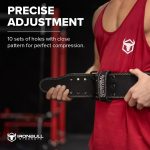 Powerlifting Belt - 10mm Double Prong Weightlifting Belt (IPF, USAPL, USPA & IPL Approved) | Leather Power Back Support for Weight Lifting, Strength Training, Strongman - Men & Women - Image 7