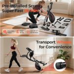 Pleny Folding Exercise Bike, 5 IN 1 Stationary Bikes for Home 6.6 LBS Flywheel, 330LB Weight Capacity Back Support Cushion Indoor Workout Cycling Bike for Home Gym - Image 7