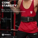 Powerlifting Belt - 10mm Double Prong Weightlifting Belt (IPF, USAPL, USPA & IPL Approved) | Leather Power Back Support for Weight Lifting, Strength Training, Strongman - Men & Women - Image 8