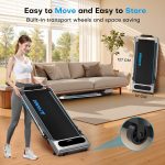 Walking Pad with 9% Incline, FOUSAE 3 in 1 6.2 MPH Treadmill for Home with Double Frame 330 LB Weight Capacity, 2.5 HP Under Desk Walking Pad Treadmill with 12 HIIT Programs, Magnetic Remote Control - Image 9