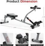 Sunny Health & Fitness Compact Adjustable Rowing Machine with 12 Levels of Complete Body Workout Resistance and Optional SunnyFit App Enhanced Connectivity - Image 7