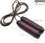 BOOMIBOO Jump Rope, Adjustable Jump Ropes,Skipping Rope Tangle-Free Rapid Speed with Ball Bearings for Women Men Kids,Exercise & Slim Body Jumprope at Home School Gym - Image 3