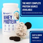 LEANFIT WHEY PROTEIN Cookies & Cream – 100% Whey Protein Powder, 25g Protein Per Serving – Grass-Fed, Gluten-Free, BCAAs, Amino Acid - 26 Servings, 851g Tub - Image 6