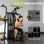 Soozier All-in-One Home Gym Machine System, Multifunctional Weight Machine with 152 lbs Weight Stack and Pulley System, Full Body Workout Station with Sit Up Bench, Preacher Curl - Image 6
