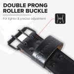 7mm Leather Weight Lifting Belt - 4" Wide Tapered Premium Leather Lifting Belt for Gym, Workout & Weight Training - Weightlifting Belts for Men and Women - Image 4
