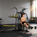 Soozier All-in-One Home Gym Machine System, Multifunctional Weight Machine with 152 lbs Weight Stack and Pulley System, Full Body Workout Station with Sit Up Bench, Preacher Curl - Image 9