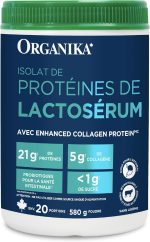 Organika Whey Protein Isolate Powder with Added Collagen Peptides and Probiotics for Easy Digestion- 21g of Protein, 5g of Fibre- Helps Build Strength and Lean Muscle + Aids Recovery- Unflavoured-580g - Image 7
