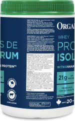 Organika Whey Protein Isolate Powder with Added Collagen Peptides and Probiotics for Easy Digestion- 21g of Protein, 5g of Fibre- Helps Build Strength and Lean Muscle + Aids Recovery- Unflavoured-580g - Image 8