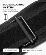 DMoose Fitness Weight Lifting Belt for Squats, Deadlift & Intense Workout - 6" Adjustable Fit Auto Lock Weightlifting Belt for Men & Women - Neoprene Gym Belts for Stability & Lumbar Back Support - Image 5