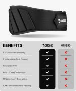 DMoose Fitness Weight Lifting Belt for Squats, Deadlift & Intense Workout - 6" Adjustable Fit Auto Lock Weightlifting Belt for Men & Women - Neoprene Gym Belts for Stability & Lumbar Back Support - Image 6