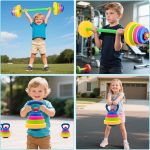 3-in-1 Kids Fitness Set with Adjustable Barbell, Kettlebell & Reusable Water Bottle – Kids Gym Equipment for Pretend Play Exercise, Fun Fitness Toys for Boys & Girls Home Workout - Image 3