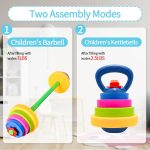 3-in-1 Kids Fitness Set with Adjustable Barbell, Kettlebell & Reusable Water Bottle – Kids Gym Equipment for Pretend Play Exercise, Fun Fitness Toys for Boys & Girls Home Workout - Image 6