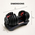 MotionGrey 5-52.5LB Adjustable Dumbbell Set (Single/Pair)| All-in-One Space-Saving Dumbbells with 15 Settings|Compact Weights for Home Gym Workout Fitness Equipment | Includes Jump Ropes & Hand Grips - Image 4