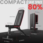 PASYOU Adjustable Weight Bench Full Body Workout Multi-Purpose Foldable Exercise Workout Bench for Home Gym Incline Decline - Image 5