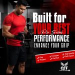 QTF Workout Exercise Gloves for Men & Women,Gym Workout Long Wrist Strap Fingerless Gym Gloves Full Palm Protection for Weightlifting, Training, Fitness - Image 6