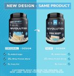 Revolution Nutrition, High Whey, Protein Powder, Whey Isolate, Superior Formula, Gluten Free, Lean Muscle Mass For Men & Women, 25g of Protein Per Scoop, 908 g, 24 Servings (Vanilla Cake, 2 Pound) - Image 3