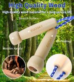 Jump Rope Kids, EGOSKY Adjustable Wooden Handle Skipping Rope for Adult Men Boys Girls Fitness Exercise Outdoor Activity - Image 3