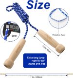 Jump Rope Kids, EGOSKY Adjustable Wooden Handle Skipping Rope for Adult Men Boys Girls Fitness Exercise Outdoor Activity - Image 4