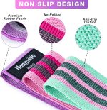 Resistance Bands for Working Out, 3 Levels Exercise Bands Workout Bands Set for Women Men, Hip Legs Booty Bands for Home Fitness, Gym, Yoga, Pilates - Image 3